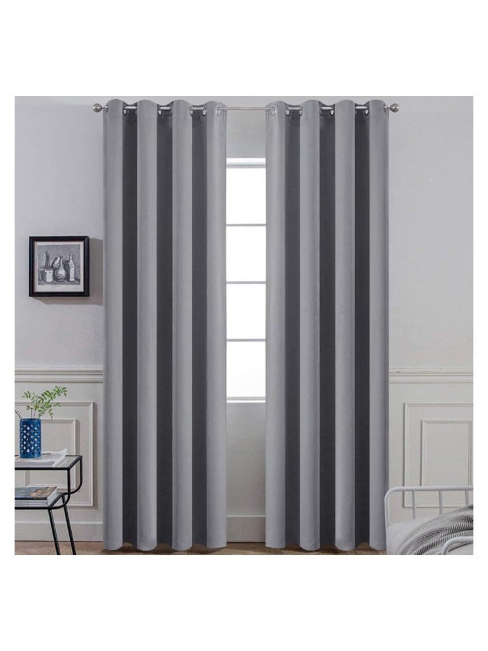 Yakamok Room Darkening Curtain Panels 52x84 Grommet Thermal Insulated